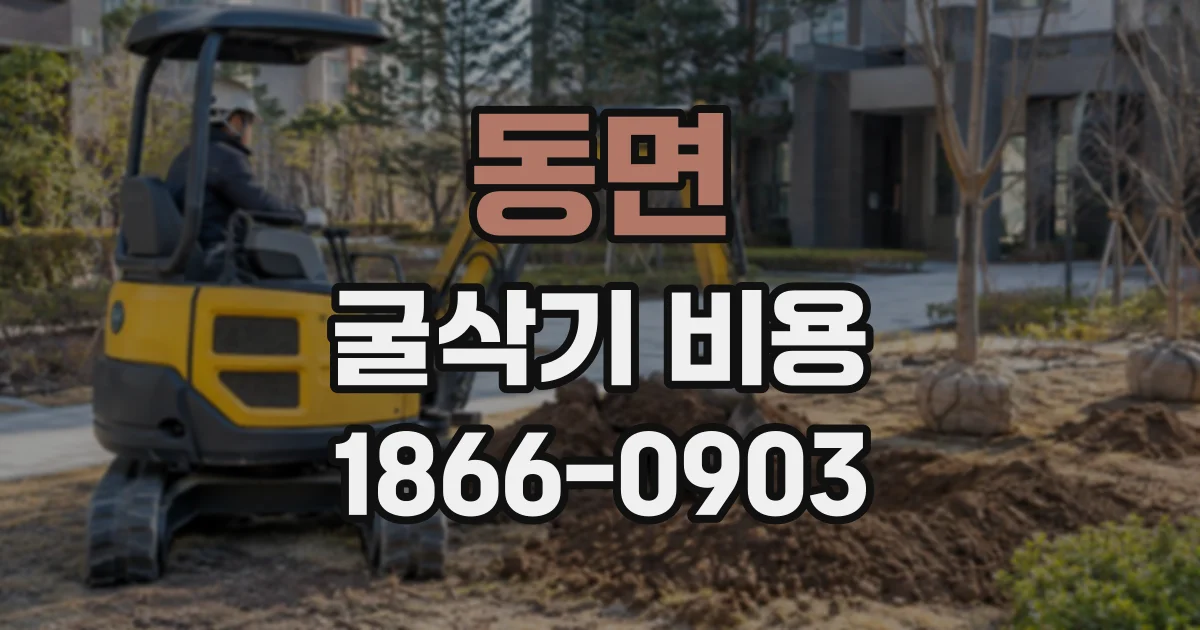동면 굴삭기비용