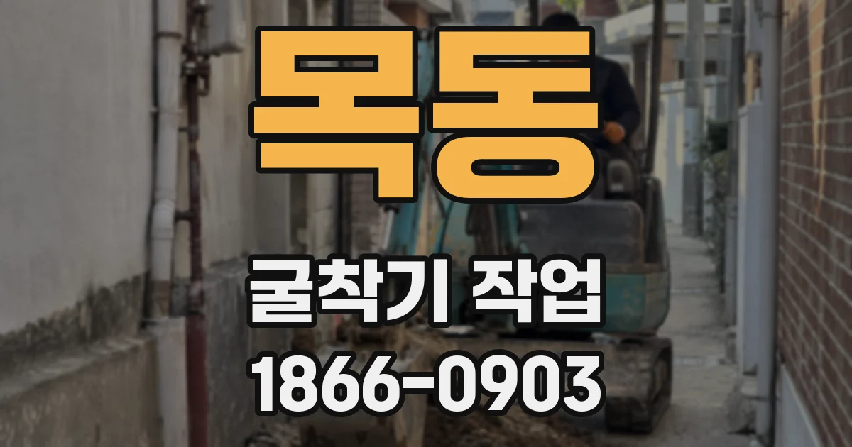 목동 굴착기 작업