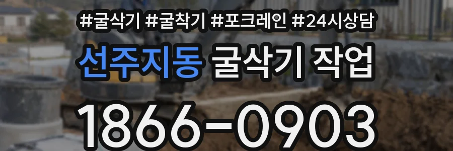 선주지동 굴삭기 작업