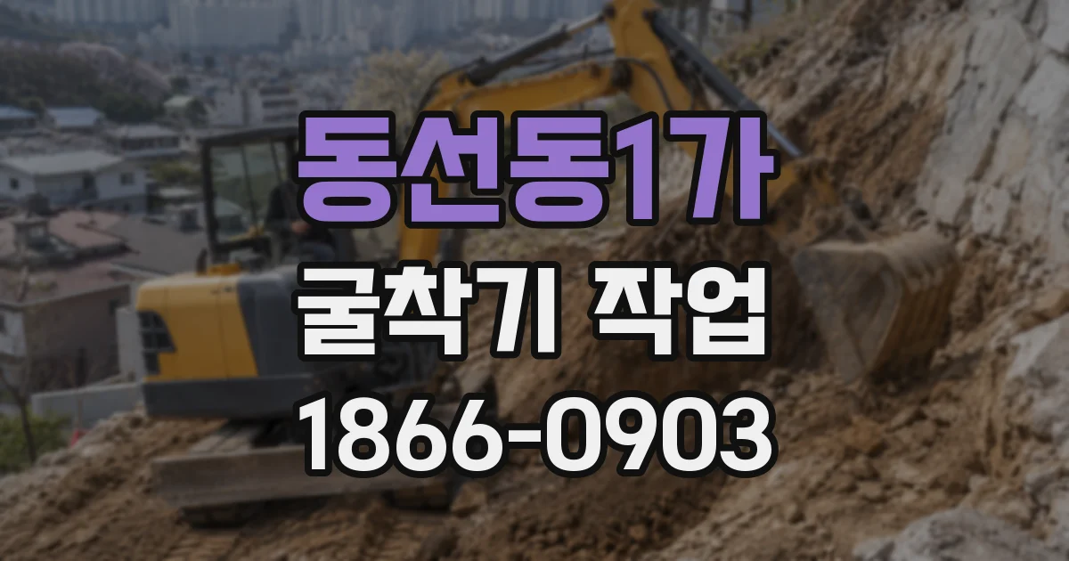 동선동1가 굴착기 작업