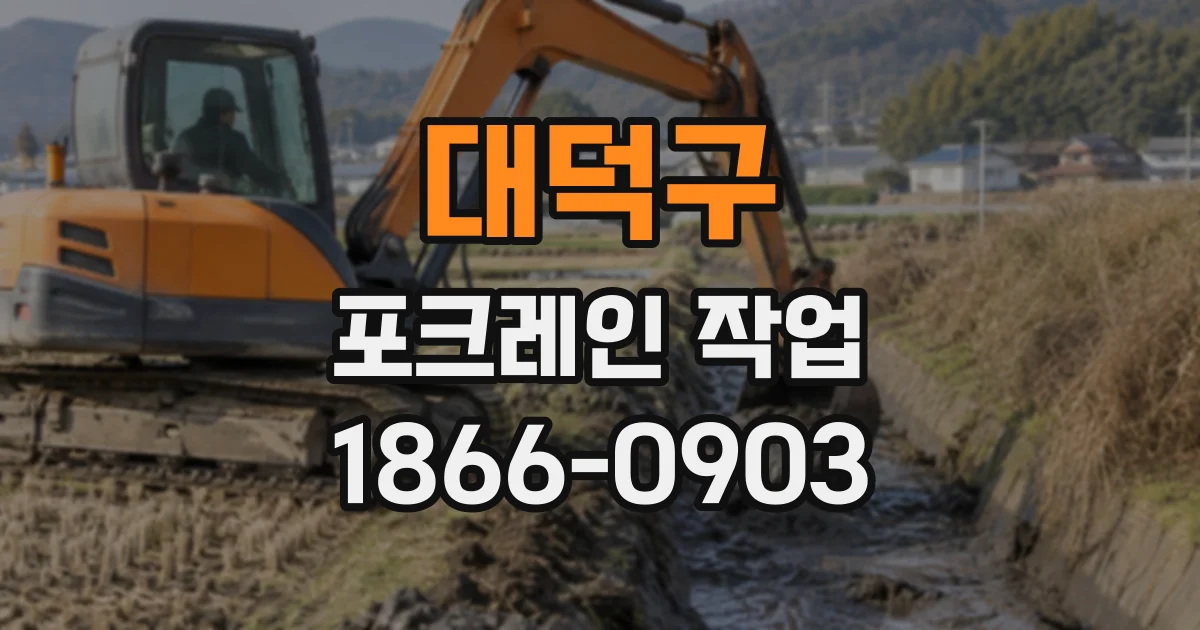 대덕구 포크레인작업