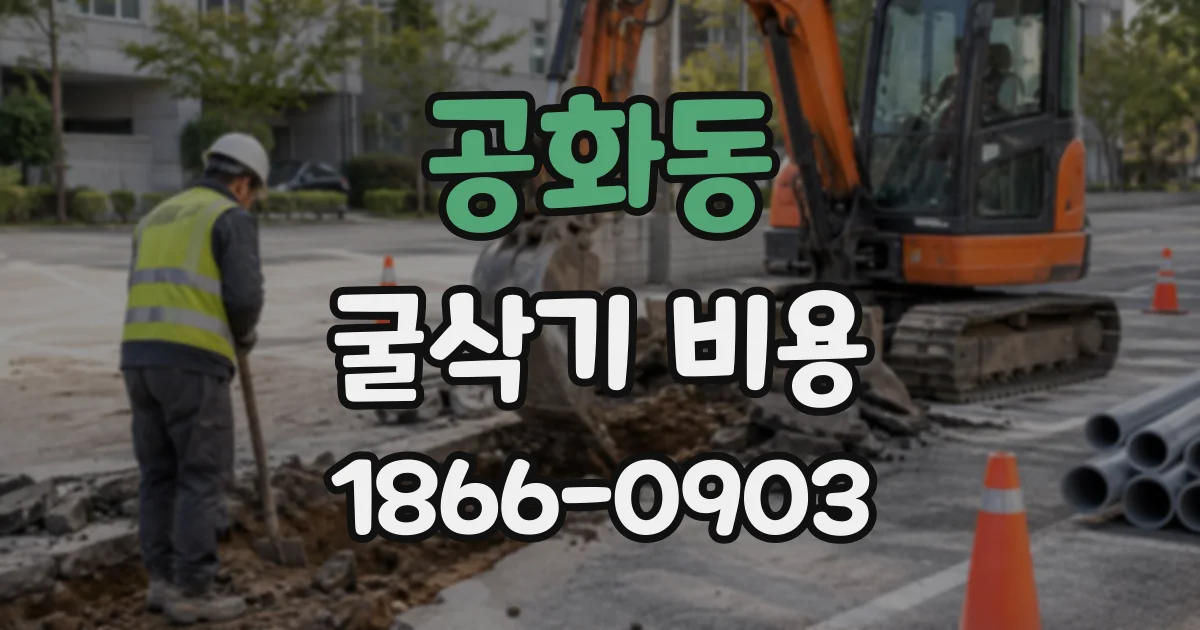 공화동 굴삭기비용