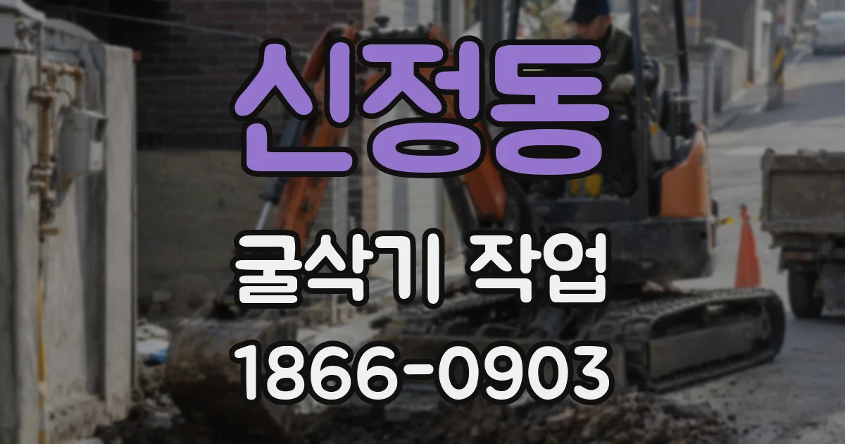 신정동 굴삭기 작업
