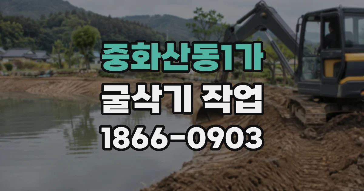 중화산동1가 굴삭기작업