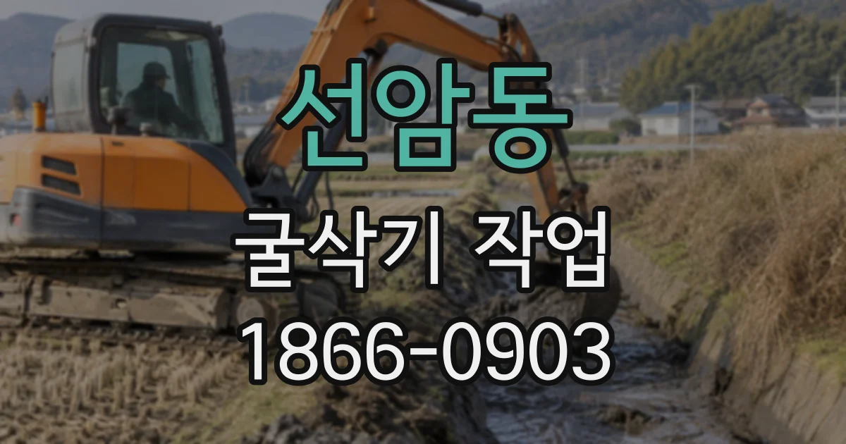 선암동 굴삭기작업
