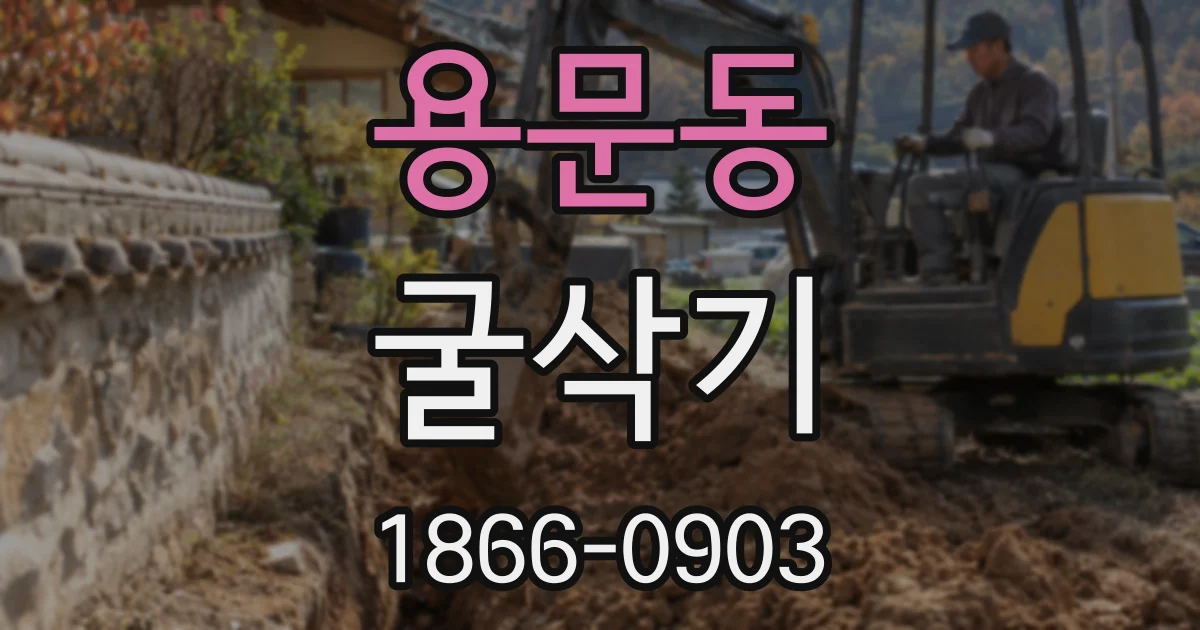 용문동 굴삭기
