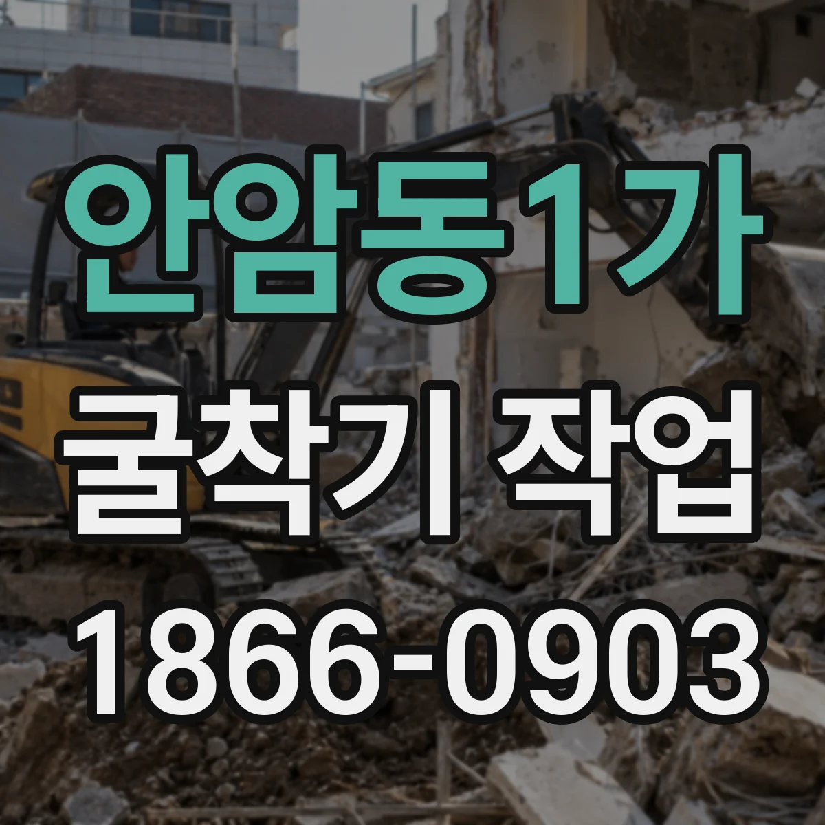 안암동1가 굴착기 작업