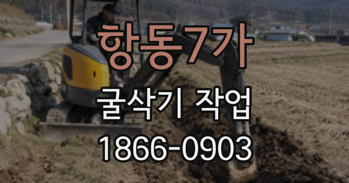 항동7가 굴삭기 작업