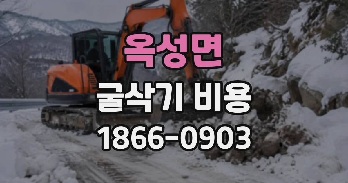 옥성면 굴삭기비용
