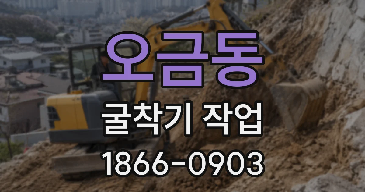 오금동 굴착기 작업