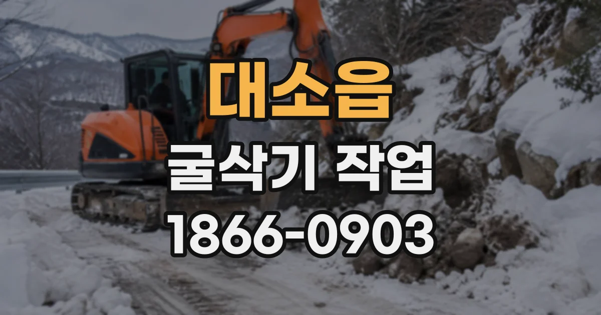 대소읍 굴삭기작업