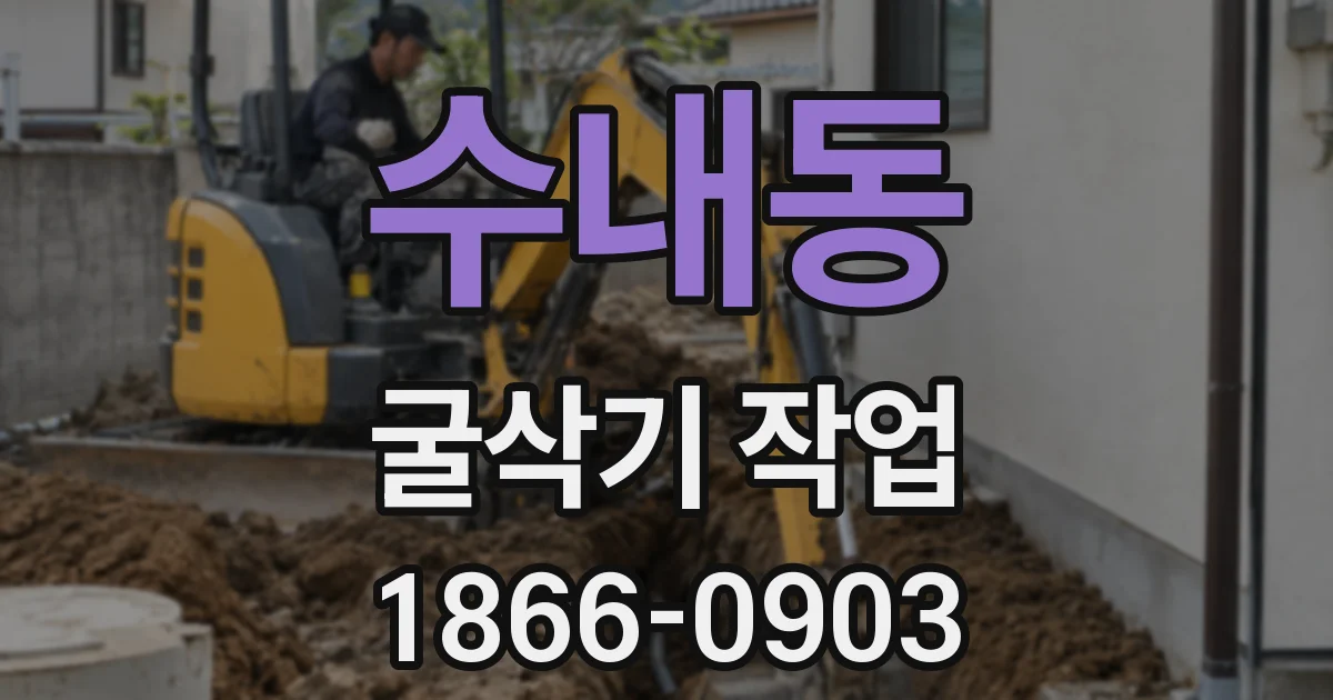 수내동 굴삭기 작업