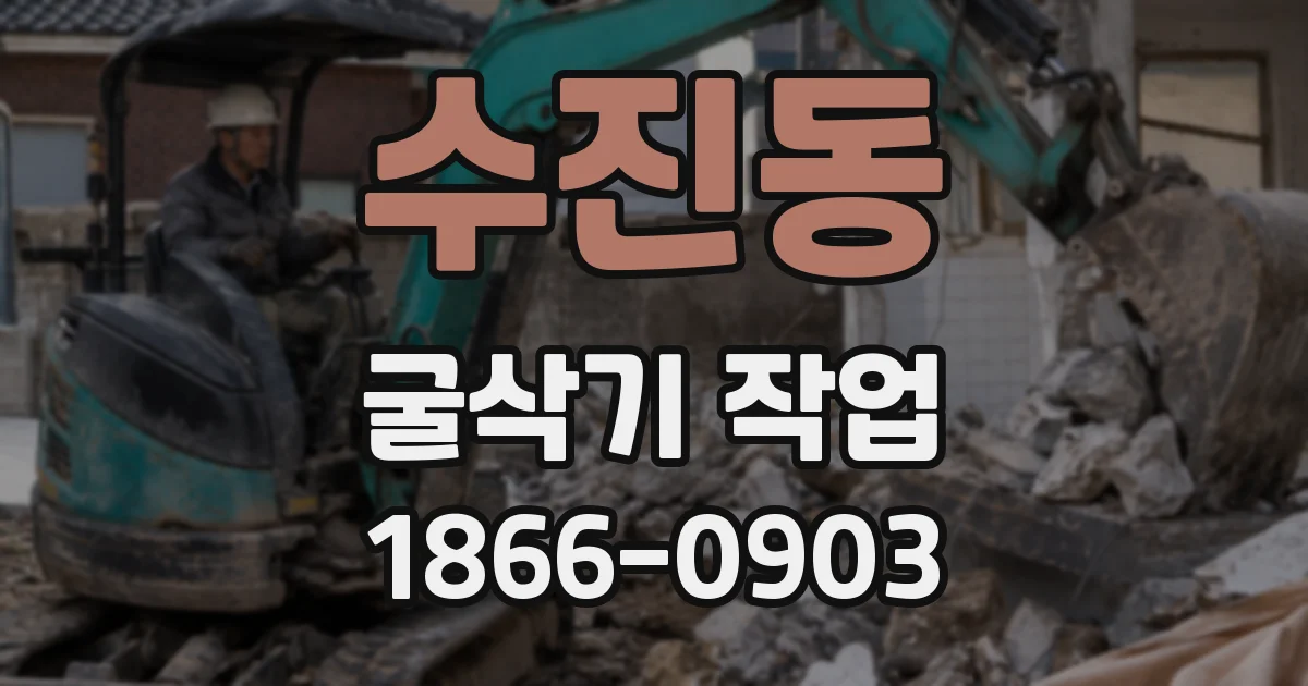 수진동 굴삭기 작업