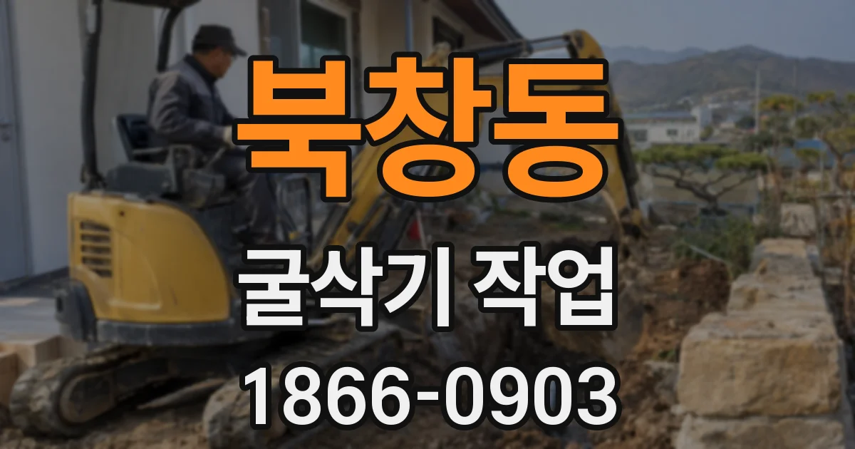 북창동 굴삭기 작업
