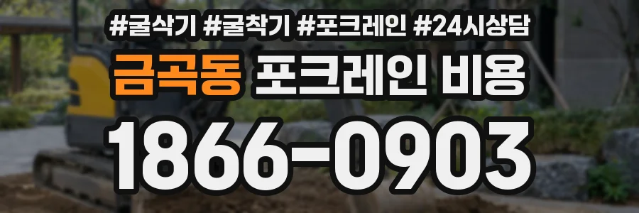 금곡동 포크레인 비용