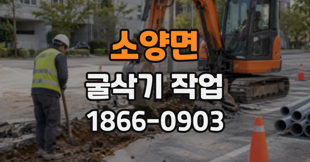 소양면 굴삭기작업