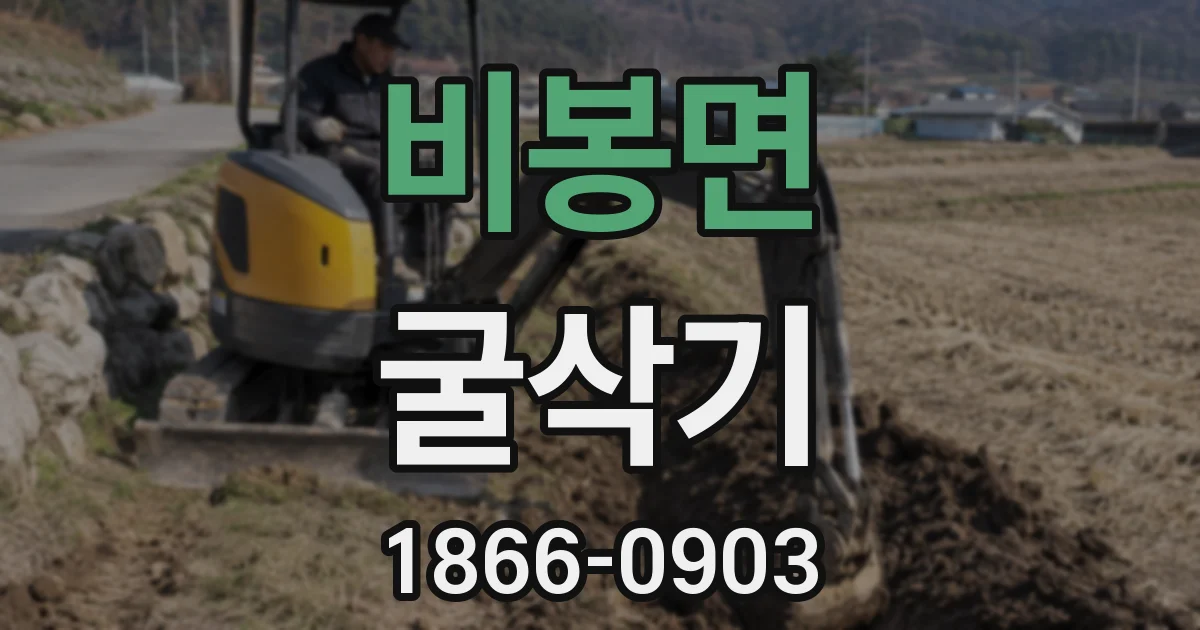 비봉면 굴삭기