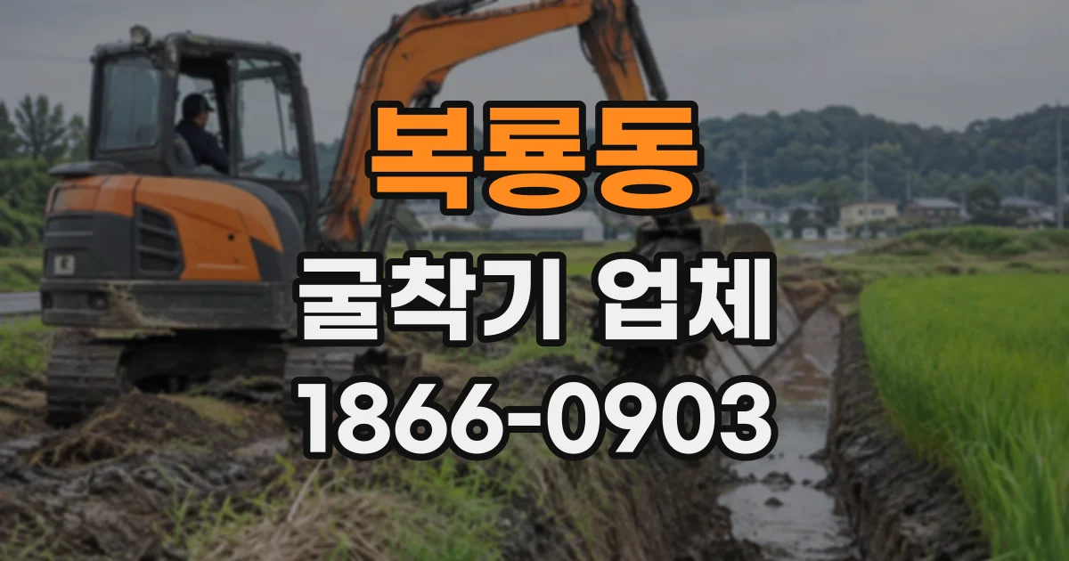 복룡동 굴착기업체