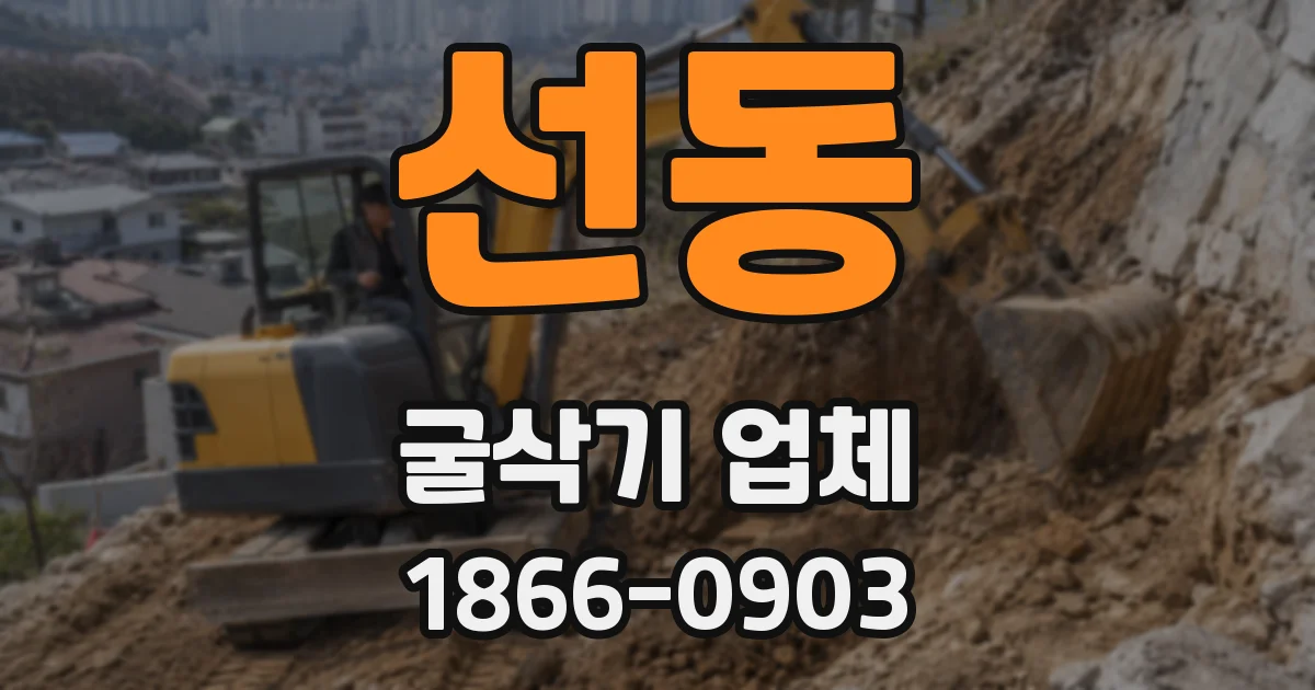 선동 굴삭기 업체