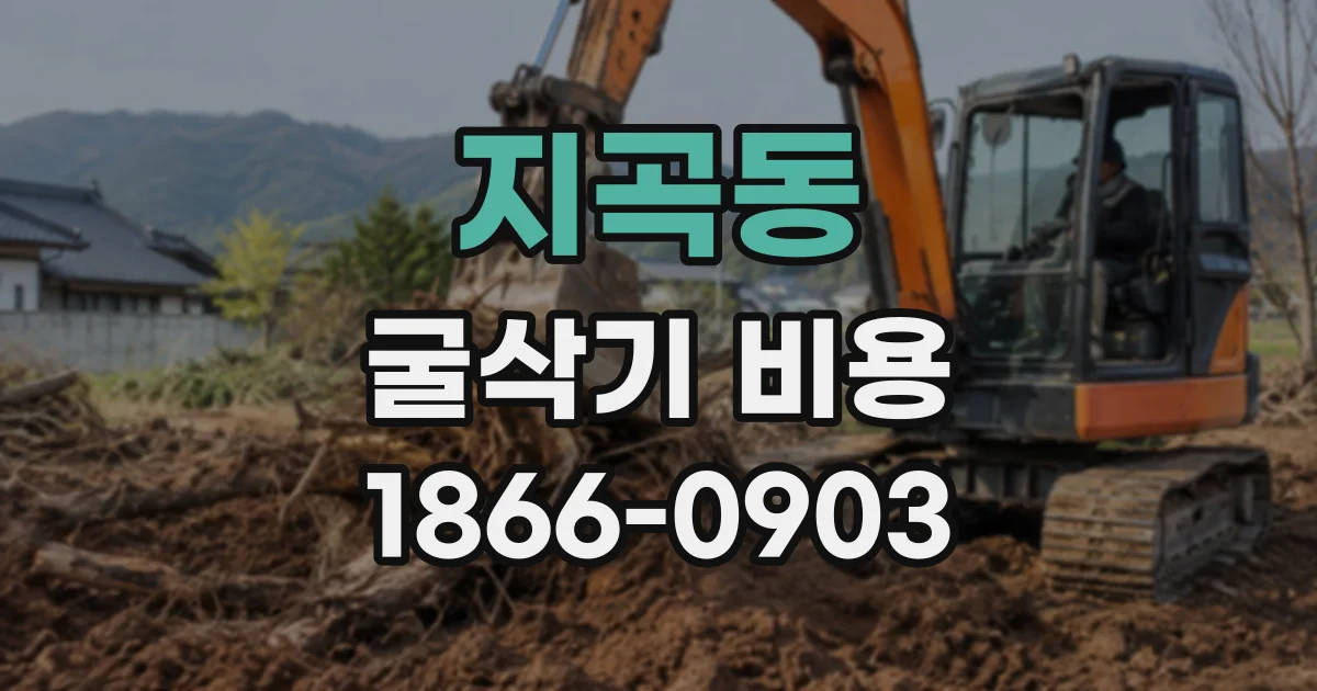 지곡동 굴삭기비용