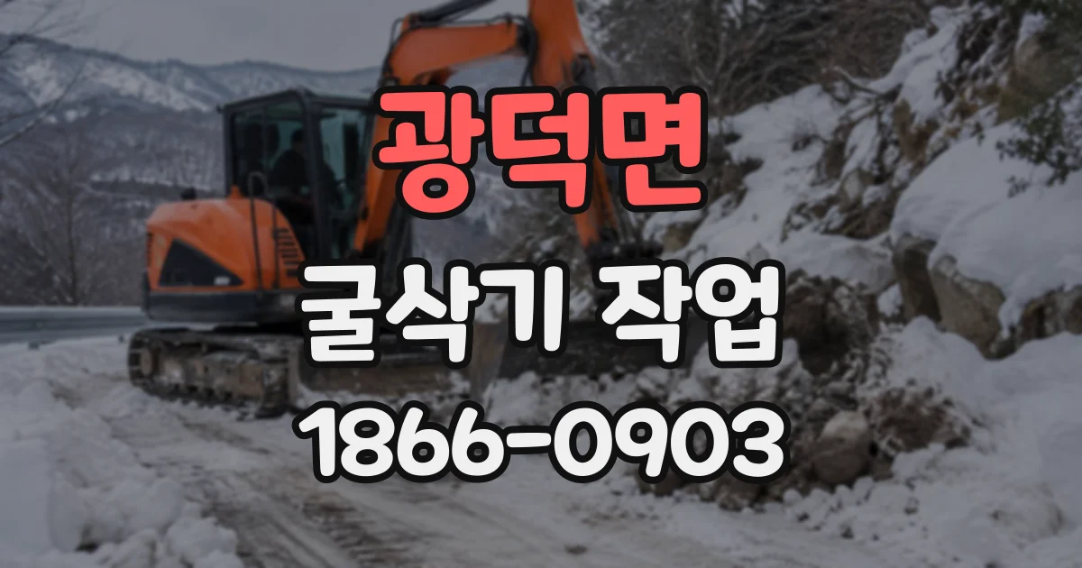 광덕면 굴삭기작업