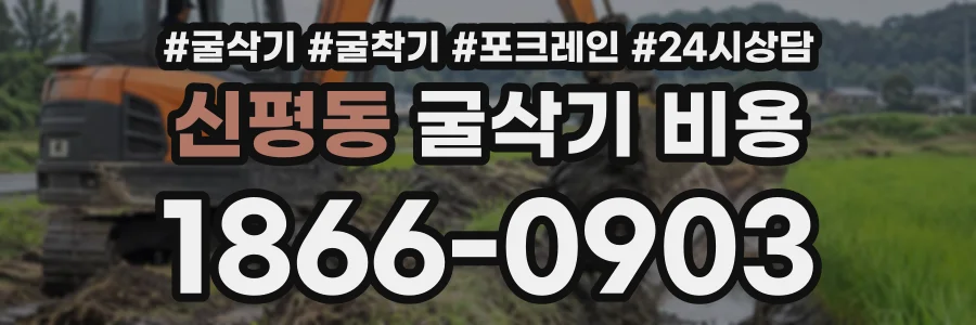 신평동 굴삭기비용 상담 전화 1866-0903