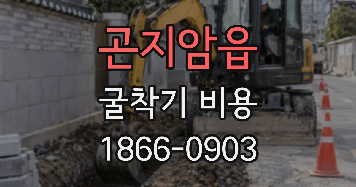 곤지암읍 굴착기 비용