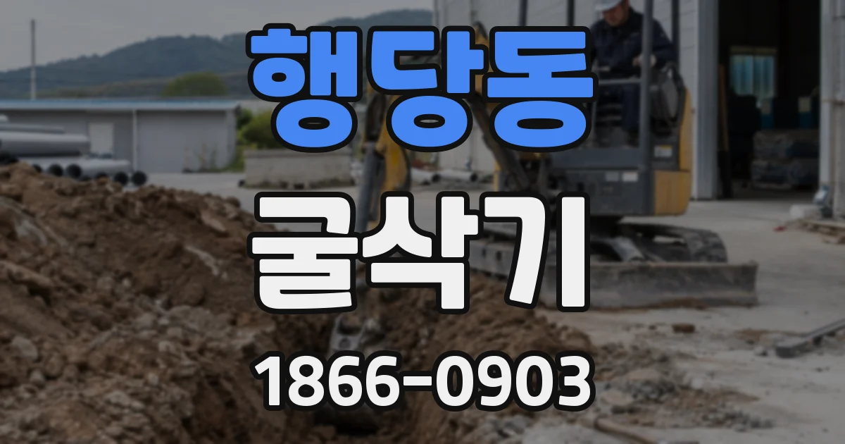 행당동 굴삭기