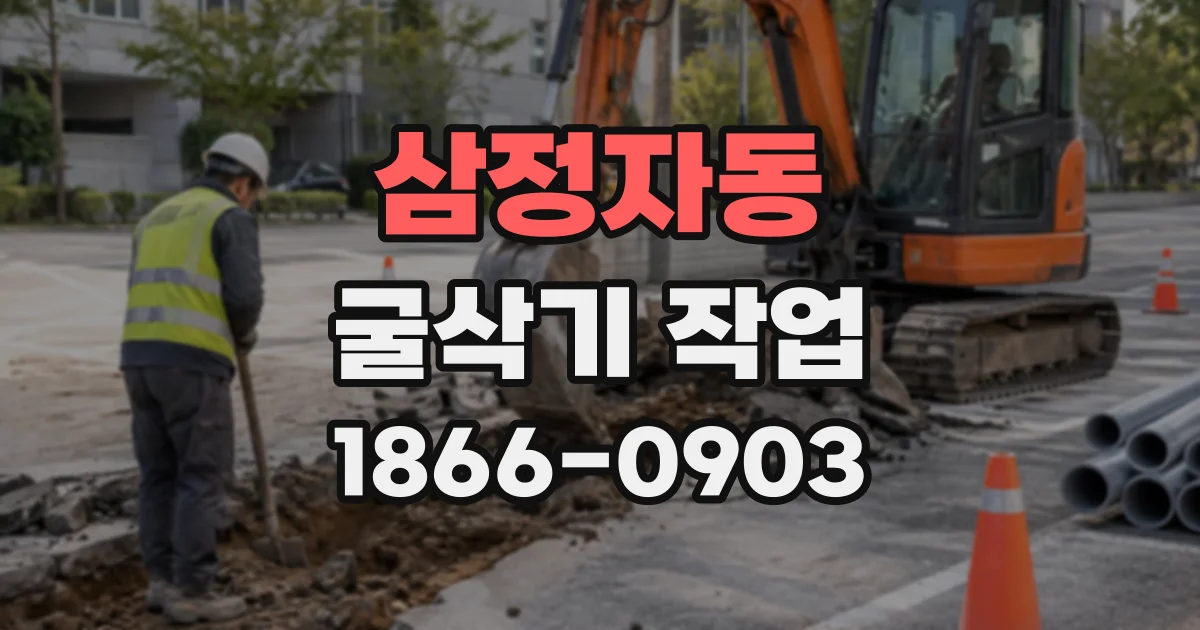 삼정자동 굴삭기작업
