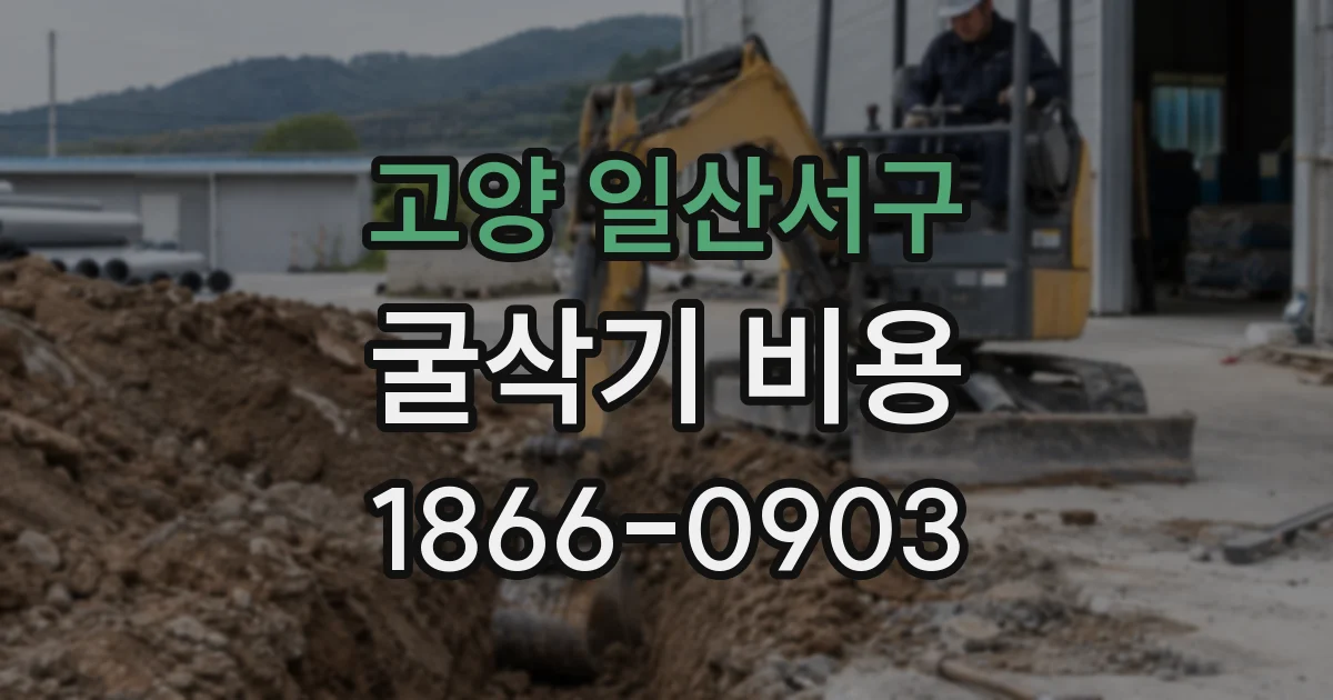 고양 일산서구 굴삭기 비용