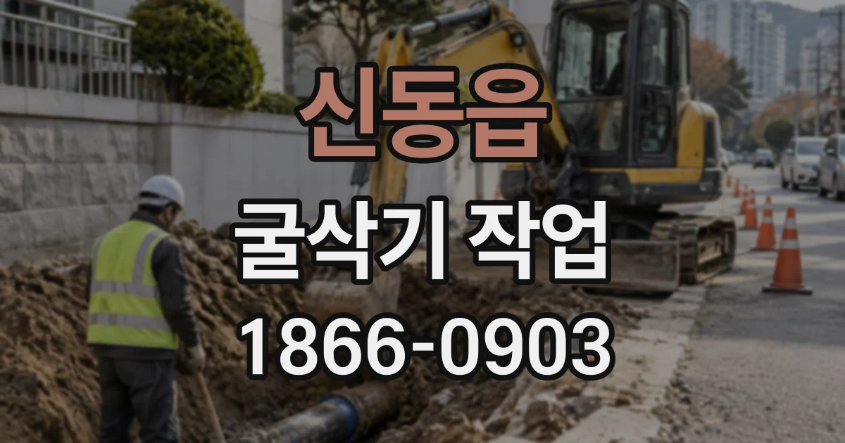 신동읍 굴삭기작업