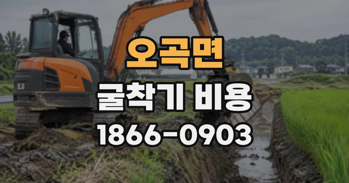 오곡면 굴착기비용