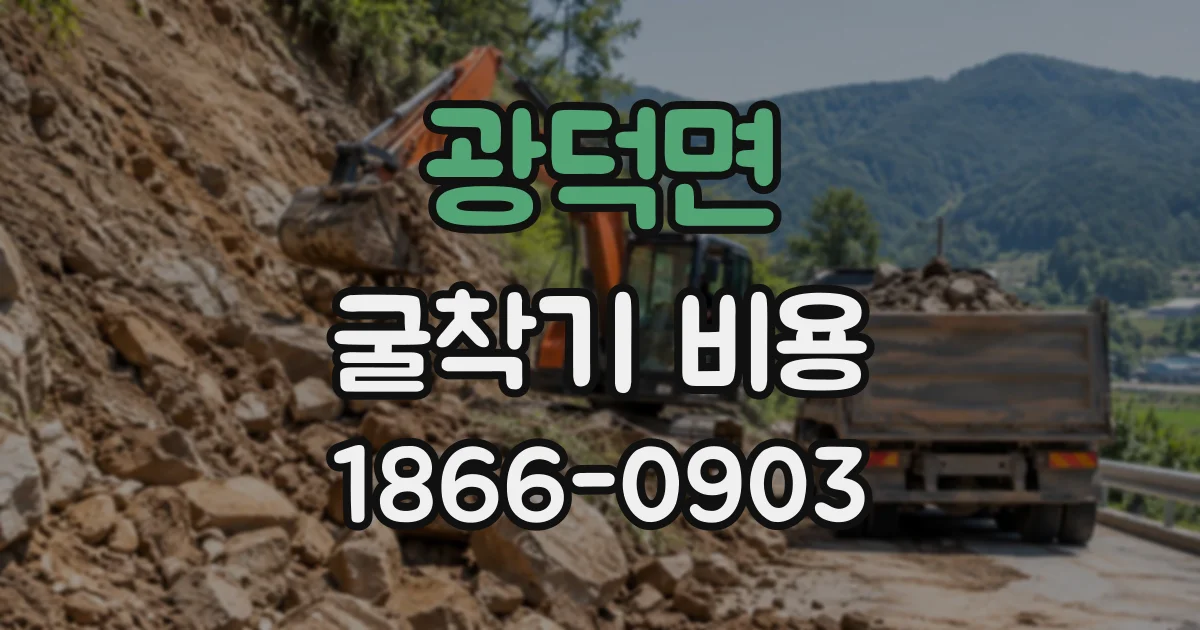 광덕면 굴착기비용