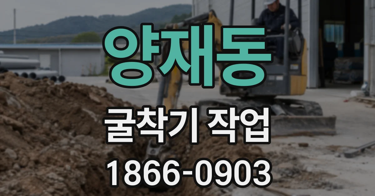 양재동 굴착기 작업