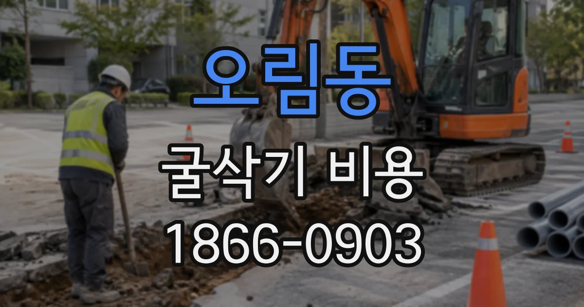 오림동 굴삭기비용