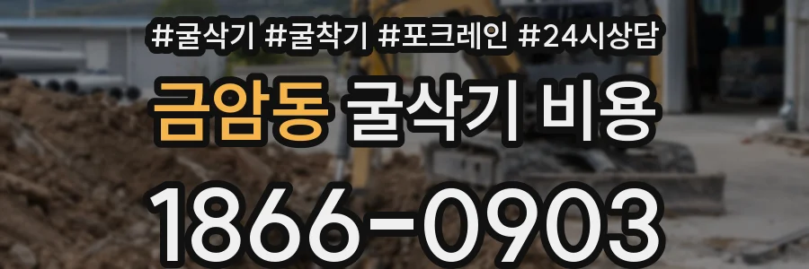 금암동 굴삭기 비용