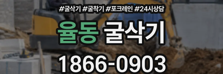 율동 굴삭기