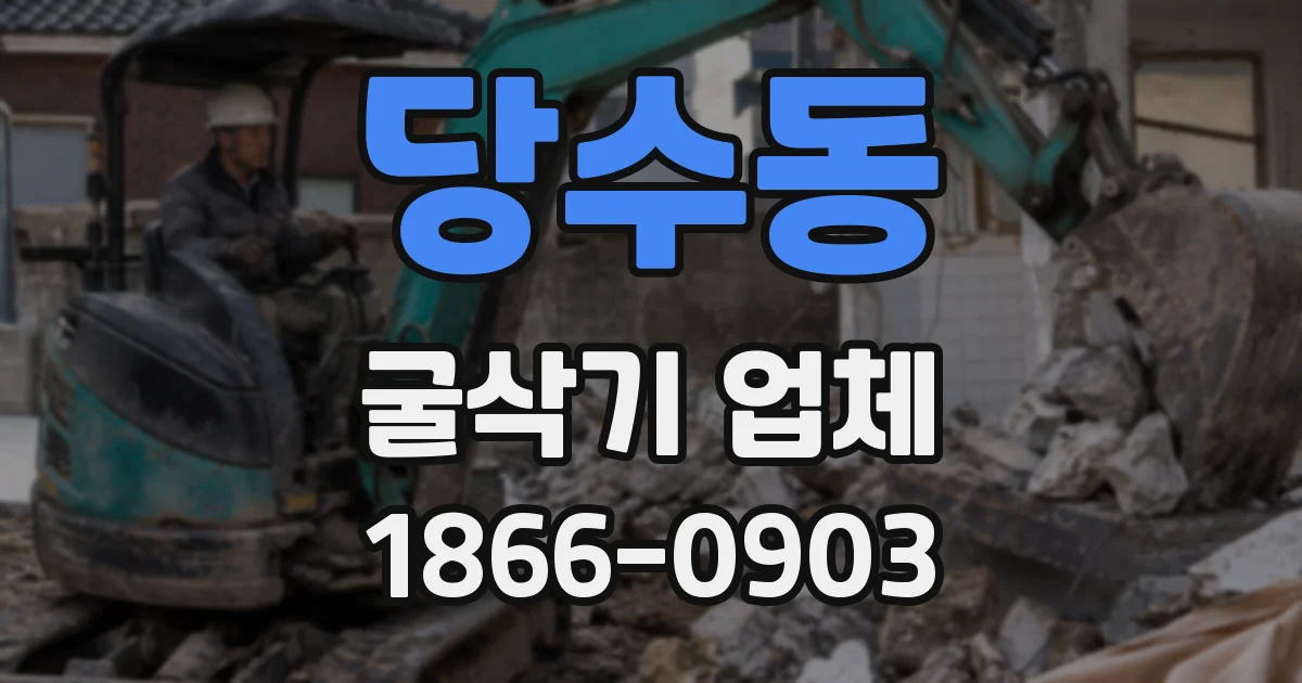 당수동 굴삭기 업체
