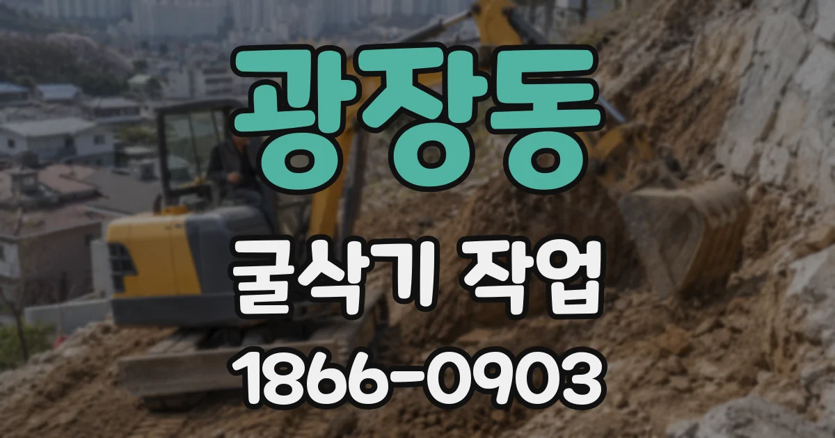광장동 굴삭기 작업
