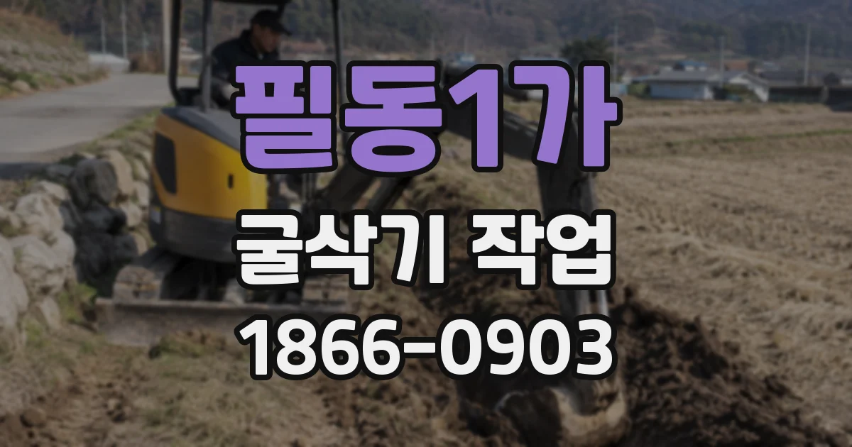 필동1가 굴삭기 작업