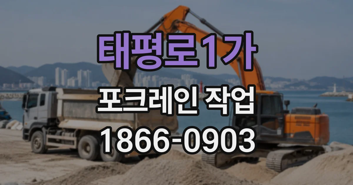 태평로1가 포크레인작업