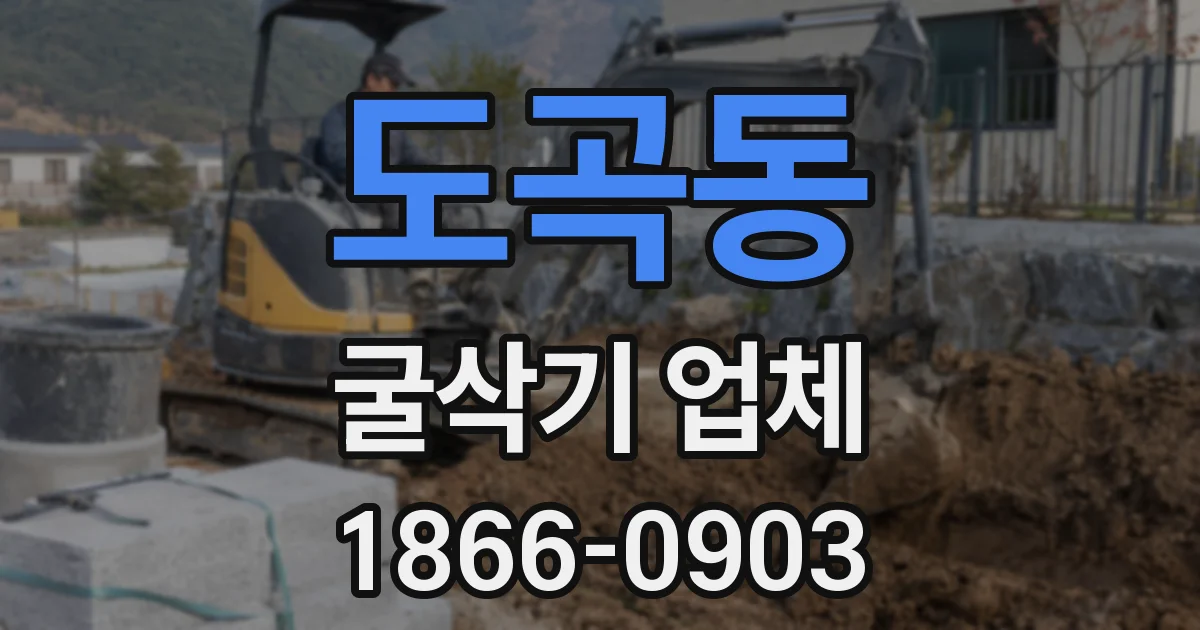 도곡동 굴삭기 업체