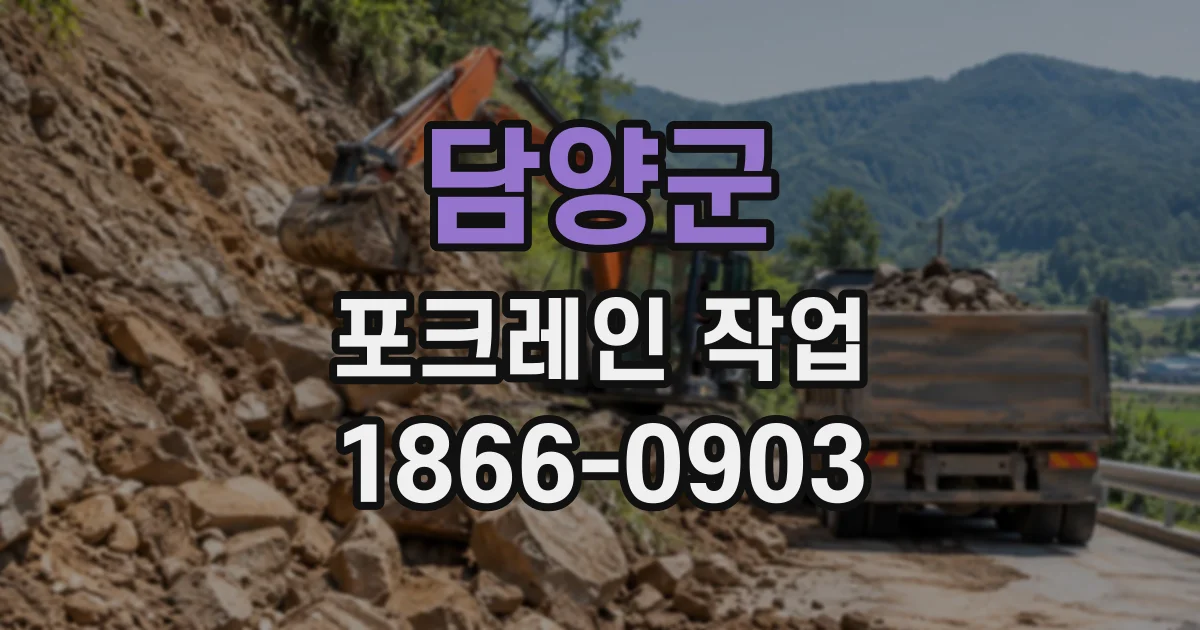 담양군 포크레인작업
