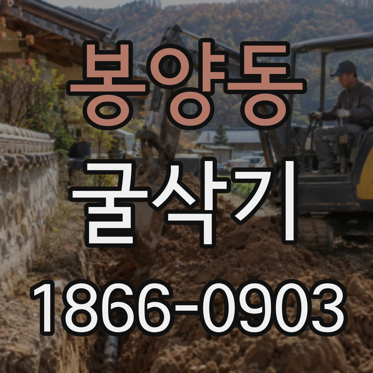 봉양동 굴삭기