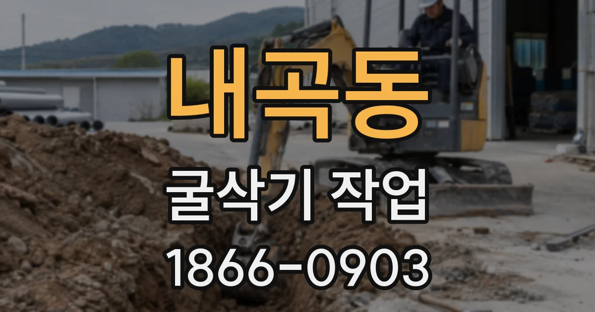 내곡동 굴삭기 작업