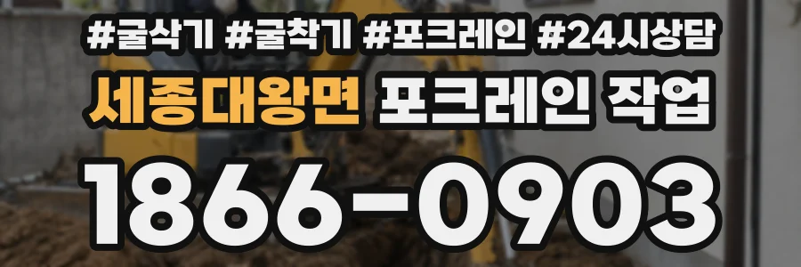 세종대왕면 포크레인 작업