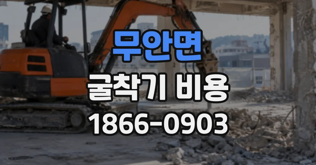 무안면 굴착기비용