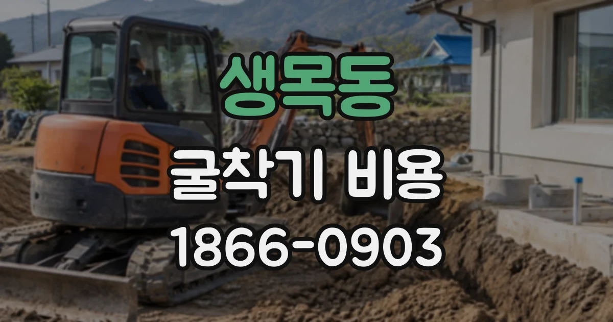 생목동 굴착기비용