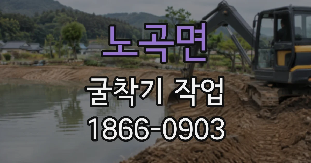 노곡면 굴착기작업