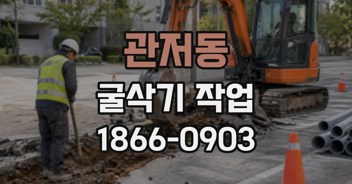 관저동 굴삭기작업